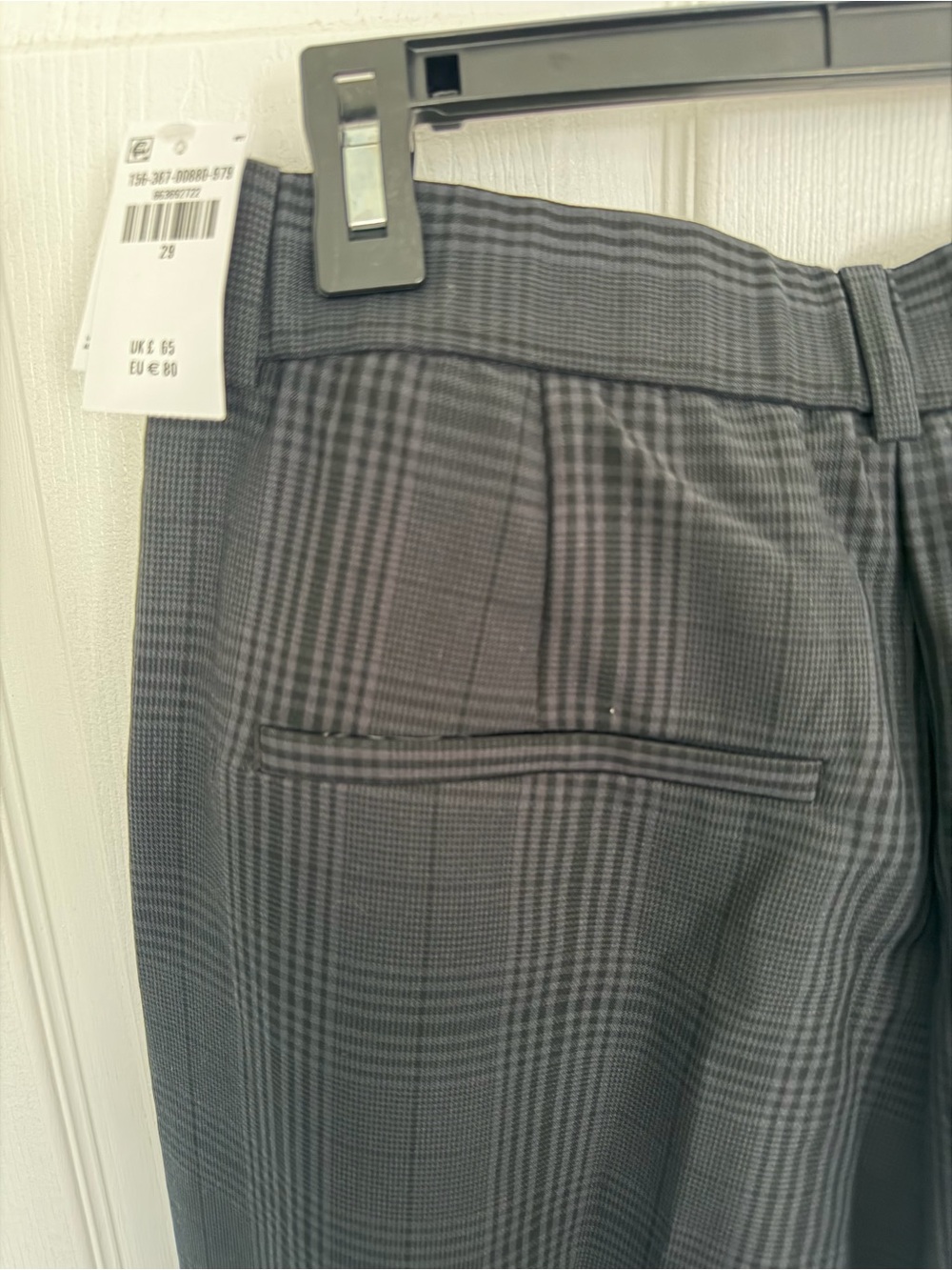 Abercrombie & Fitch Women's Black Plaid Tailored Sloane Pants - New with tags - Picture 4 of 5